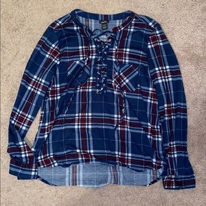 Blue/Red/White long sleeve shirt